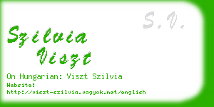 szilvia viszt business card